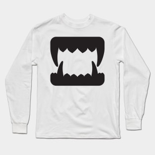 scary teeth face mask Long Sleeve T-Shirt